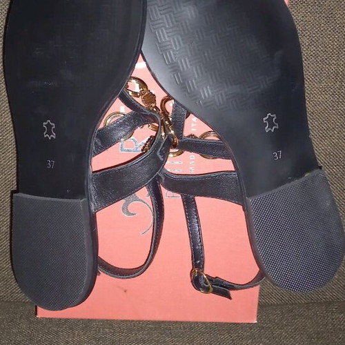 Repo Phil Gatier Sandals size 37 new, black and gold