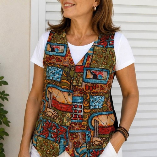 Vintage patchwork vest Phool new, colorful boho style