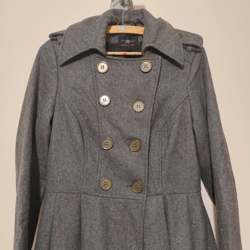 New Look wool coat gray size M/L like new