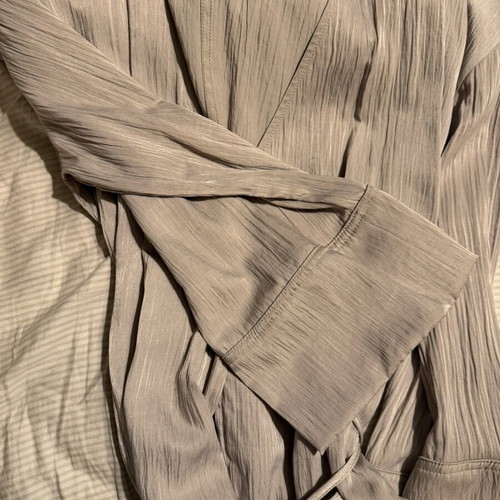 Zara caftan beige wrap blouse jacket like new, size XS