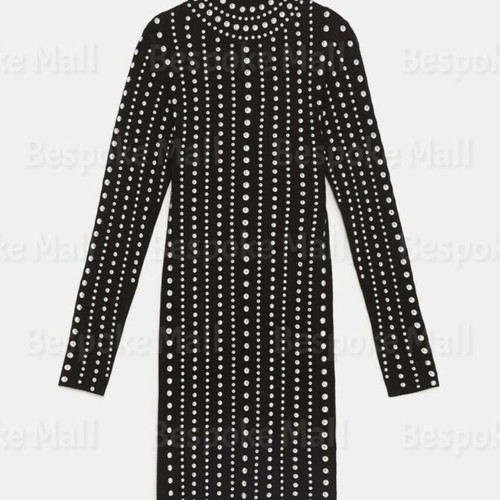 Zara limited edition dress with studs new, black, size S