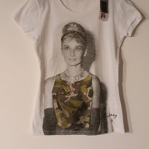 Audrey Hepburn short-sleeve t-shirt brand new with silver details