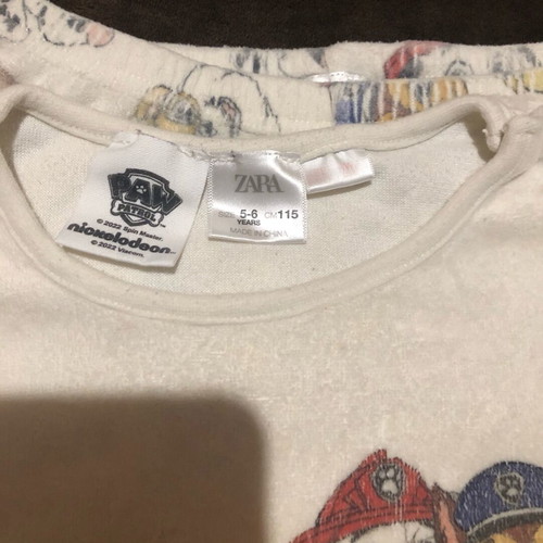 Set of 3 children's pajamas size 5-6 used, Zara and H&M