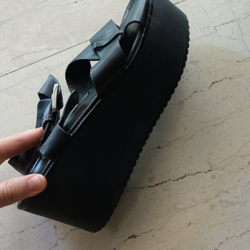 Pull & Bear platform sandals like new, size 38, black