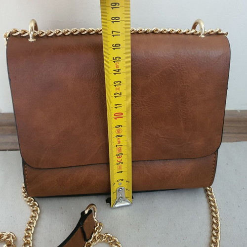 Francesca Rossi shoulder bag like new, brown with gold chain