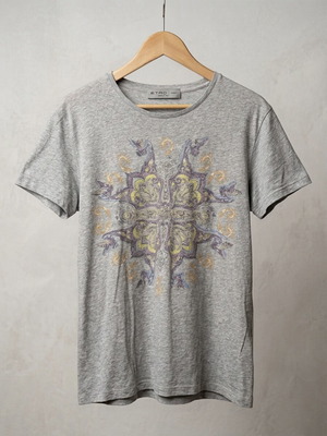 Etro men's t-shirt used, gray, size L, 100% cotton