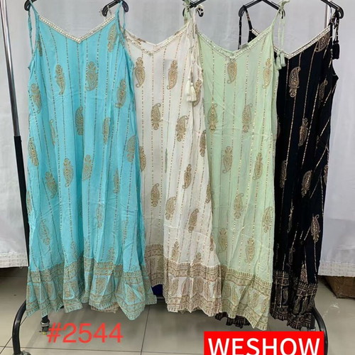 Indian sleeveless dress new, one size, multicolor