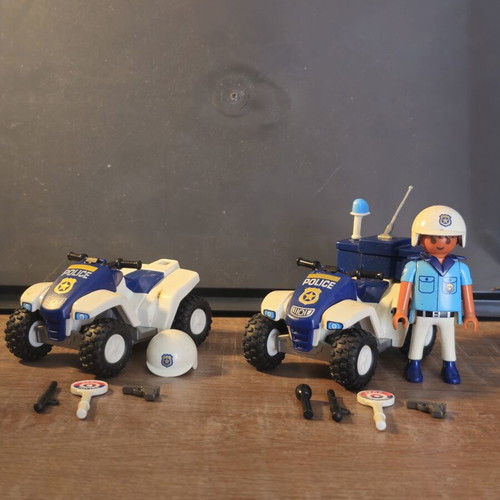 Playmobil 3655 Police Beach Quad Bike with Missing Parts