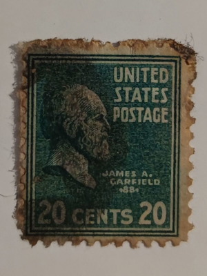 Γραμματόσημο James A Garfield μεταχειρισμένο, ΗΠΑ 1938