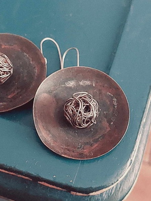 Handmade earrings used