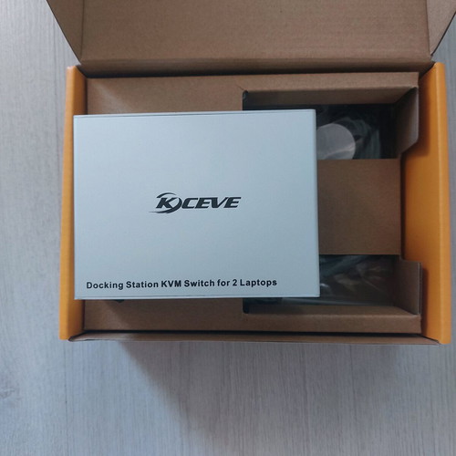 Professional KVM switch and docking station for 2 laptops and 2 monitors 4K@60Hz 100W PD USB-C new