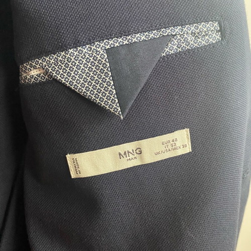 Mango Man jacket size EUR 48 blue like new