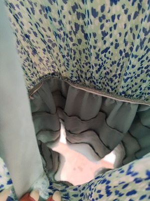 Φόρεμα Zara μίνι XL σαν καινούργιο, άσπρο και μπλε