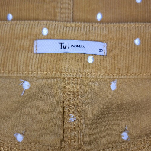 Cotton corduroy skirt TU mustard-yellow size 50-52 like new