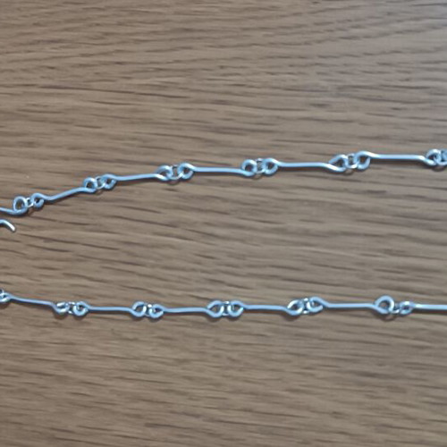 Chain bar handmade silver aluminum wire