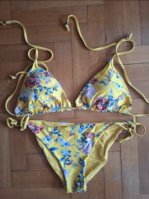 A.A UNDERWEAR reversible yellow floral bikini