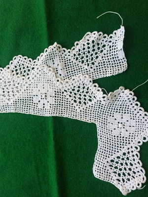 Handmade Crochet Lace With Corner, Like New