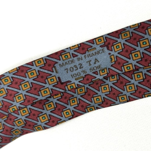 Hermes multicolor silk tie used