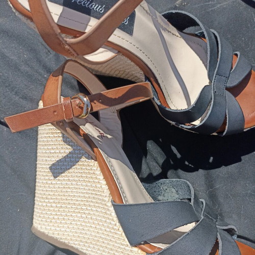 Platform sandals size 36 black used with 12cm heel