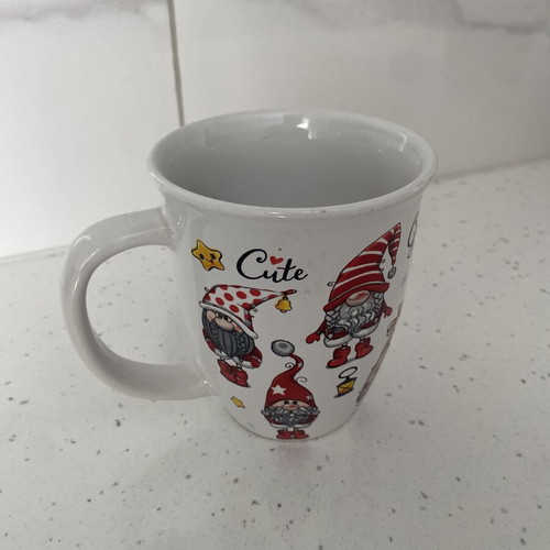Christmas Ceramic Mug Cute Gnomes like new