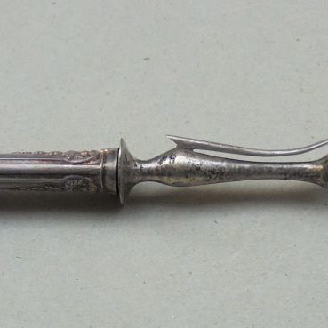 Cutlery set silver-plated with coat of arms, French, about 150 years old