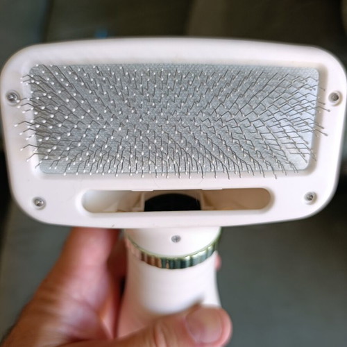 Pet grooming dryer brush