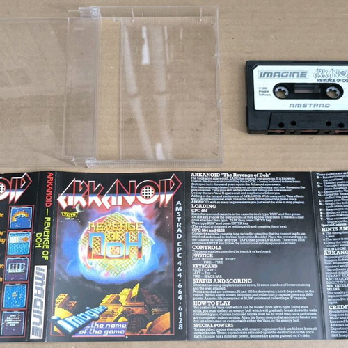 Arkanoid Revenge Of Doh Amstrad cassette like new, complete in box