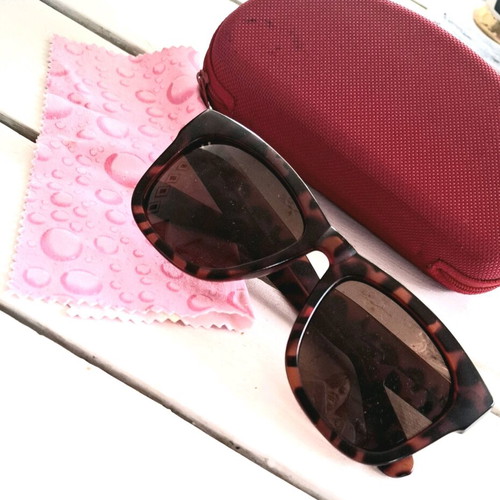 Eyewear Collection Tartaruga Sunglasses Brown with Red Case