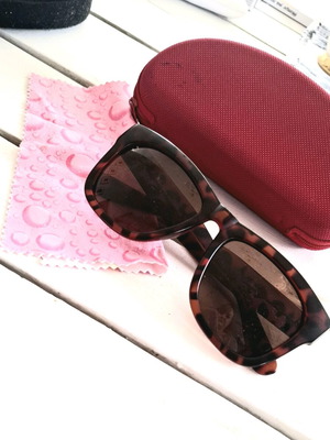 Eyewear Collection Tartaruga Sunglasses Brown with Red Case