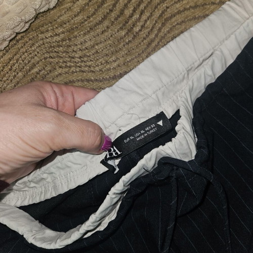 Zara striped pants with waistband size XL like new