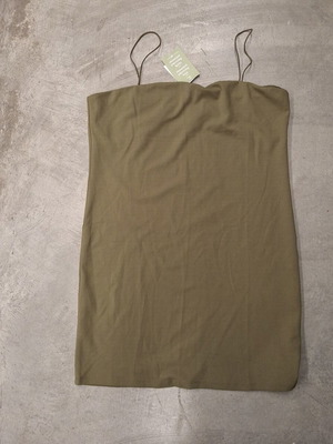 Мини рокля H&M XL каки, нова, еластична с презрамки