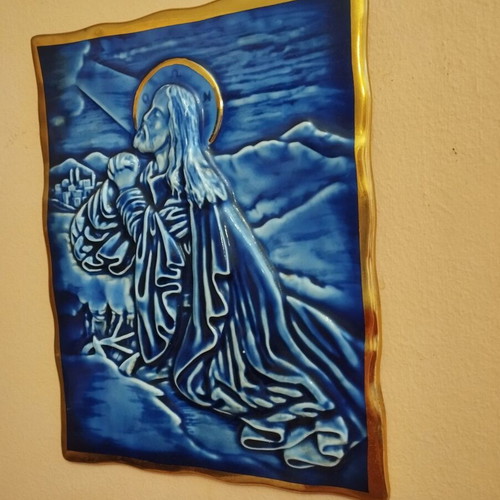 Orthodox porcelain gilded icon of Jesus Christ like new