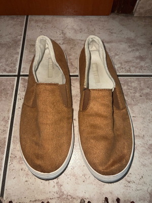 Suede shoes used, brown, size 38