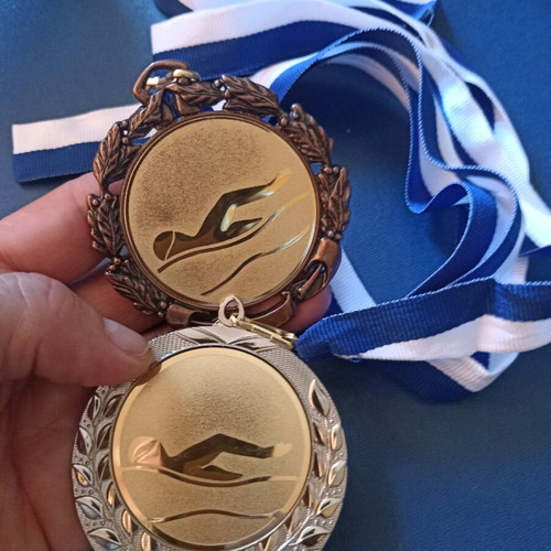 Lakoniki School Swimming Medals Set like new, 22nd and 23rd Games 2016-2017