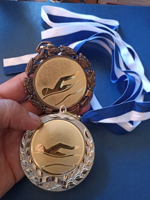 Lakoniki School Swimming Medals Set like new, 22nd and 23rd Games 2016-2017