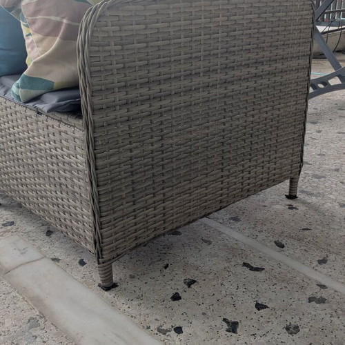 Veranda sofa new, three-seater with cushions