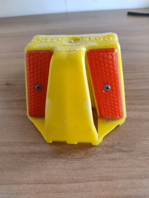 Plastic car wheel stop used