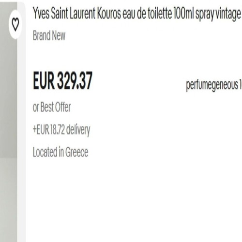Kouros Eau de Toilette 100ml Yves Saint Laurent like new