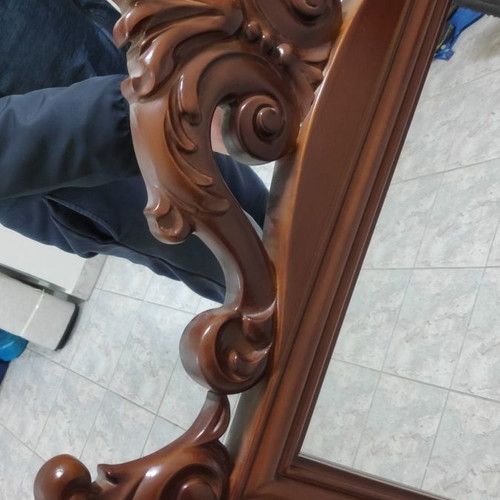 Έπιπλο χειροποίητο σκαλιστό για το χωλ με καθρέφτη μεταχειρισμένο