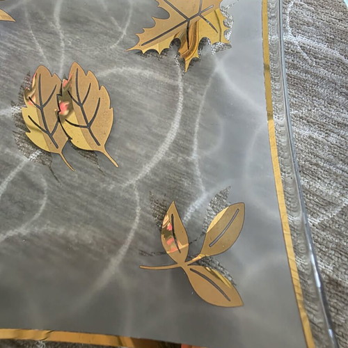 Opaline glass plates vintage set of 2 in like new condition