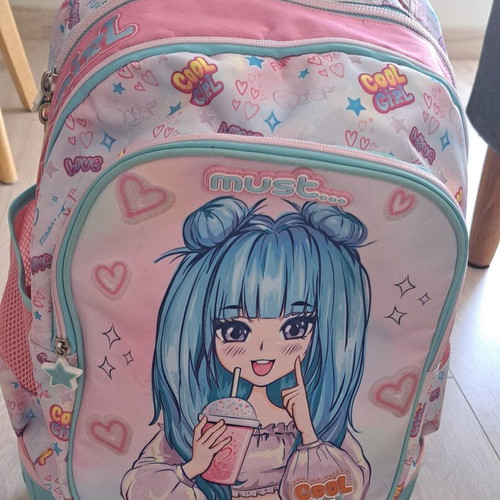 Must Cool Girl school backpack trolley used