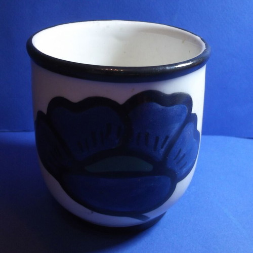 Tanagra Handmade Ceramic Decorative Vintage Cup like new, handpainted