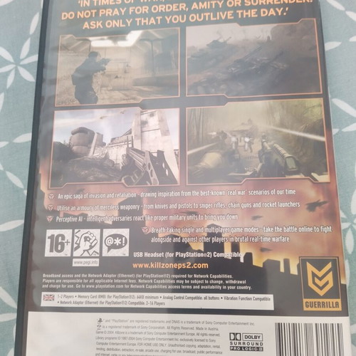 Killzone PlayStation 2 game used, action
