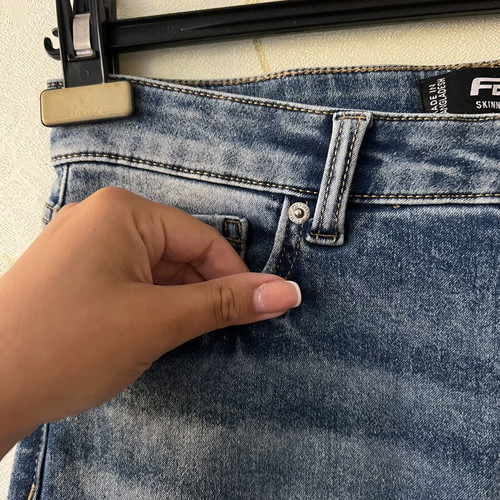 A-Style women's slim jeans size L like new, blue