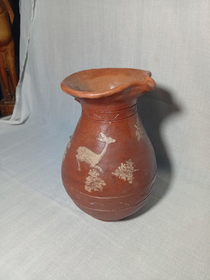 Old ceramic vase, 25 cm, possibly Samiotiko