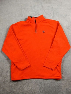 Polo Jeans Co. Ralph Lauren Vintage Quarter-Zip Fleece size XL orange like new