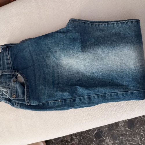 Children's blue denim jeans with elastic waist