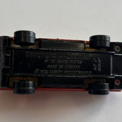 Matchbox 1975 Superfast No 22 Blaze Buster Fire Truck used