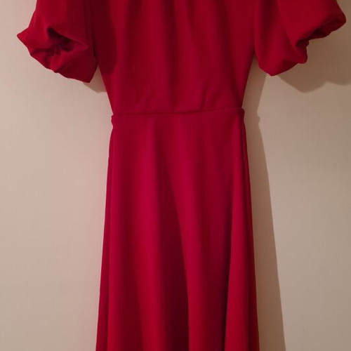 Boohoo red evening dress size L new