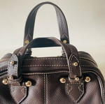 Lancel Paris leather handbag, vintage, brown, gold hardware
